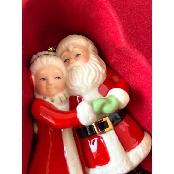 Lenox Ice Skating Santa & Mrs. Claus Ornament – 3.75 Inches Hand-Painted Porcela - Picture 3 of 3